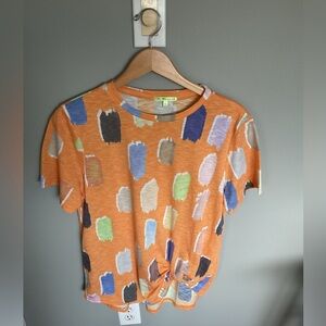 Trisha Tyler Blouse Abstract Print